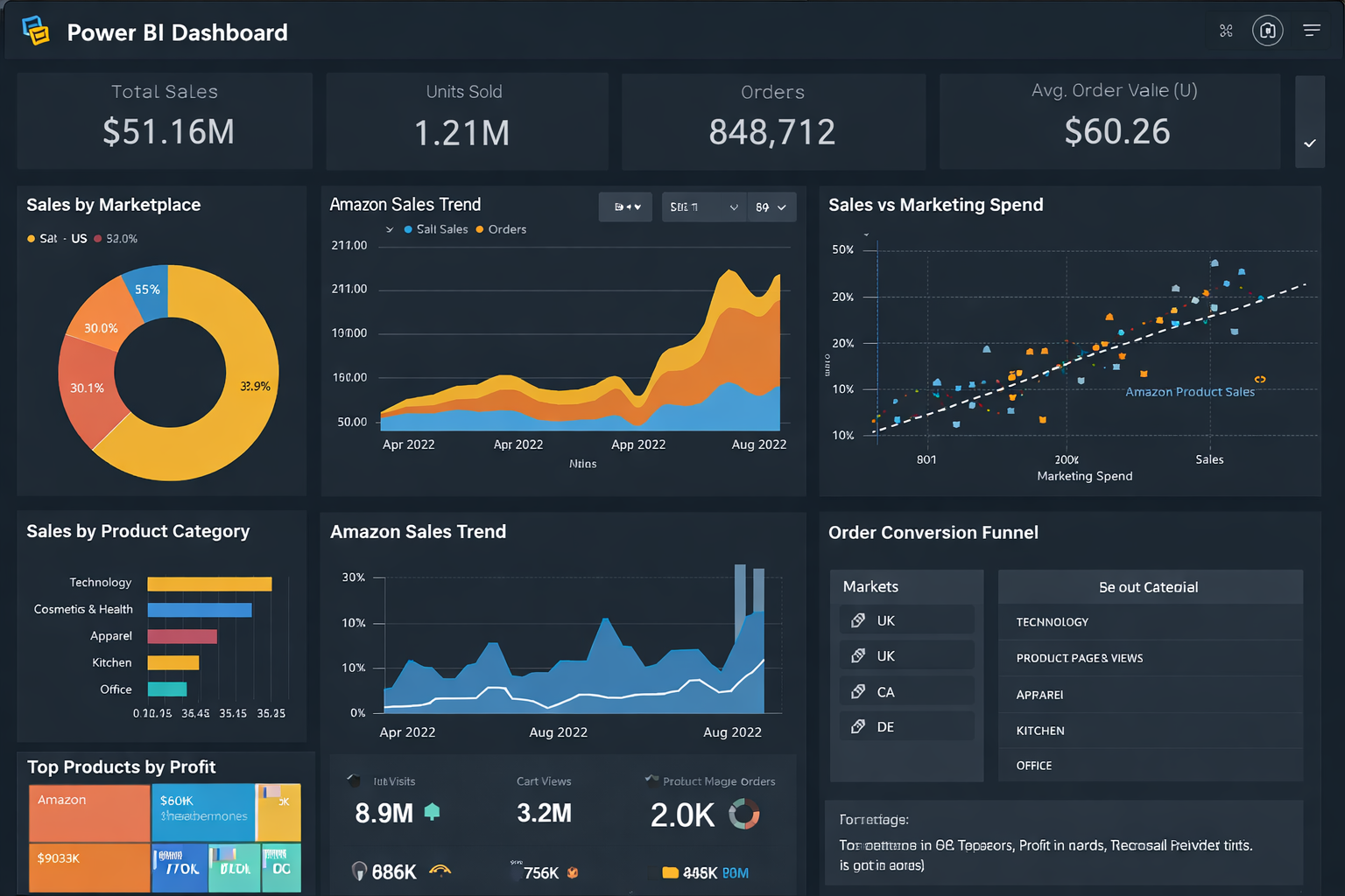 Dashboard Amazon Power BI